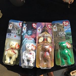 4 International Beanie Babies